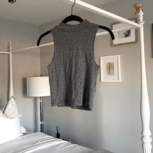 Cropped mid turtle neck top